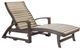 C R Plastic St. Tropez Chocolate and Beige Chaise Lounge with Hidden Wheels-0