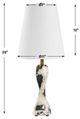 Uttermost® Marcela Black/White Buffet Lamp with Antique Brass Accent-2