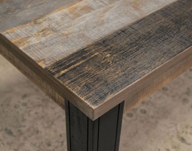 International Furniture Direct Loft Brown Gray Dining Table with Black Frame-2