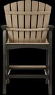 Signature Design by Ashley® Fairen Trail Black/Driftwood Polyethylene/Stainless Steel Outdoor Tall Barstool-2