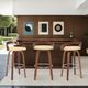 Armen Living Sonia 3-Piece Cream/Walnut Barstool Set-1