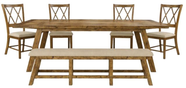 Jofran Inc.Telluride 6-Piece Gold Trestle Dining Set-0