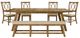 Jofran Inc.Telluride 6-Piece Gold Trestle Dining Set-0