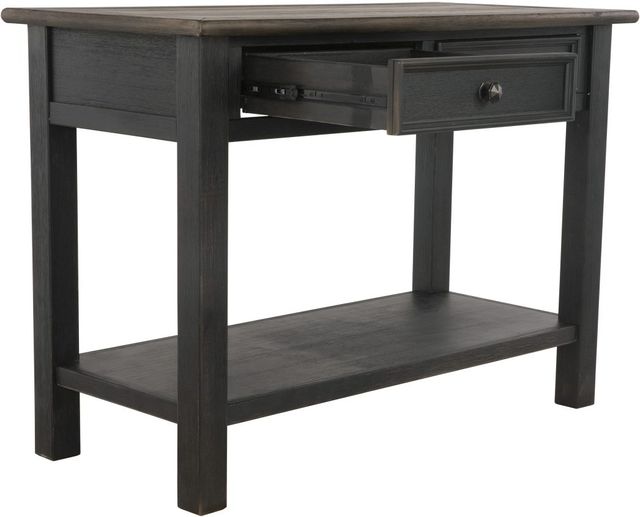 Signature Design by Ashley® Tyler Creek Grayish Brown Sofa Table with Black Base-1