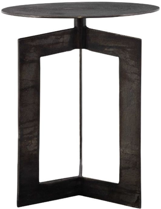Uttermost® Deltoid Gunmetal Accent Table-0