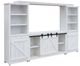 Cottage Creek Furniture Aberdeen 4-Piece Black/White 62" Entertainment Console-0