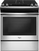 Whirlpool® 30" Black On Stainless Slide In Gas Range-0