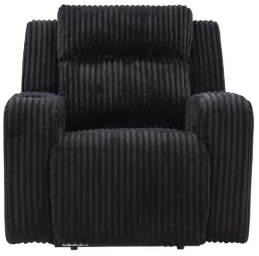 Signature Design by Ashley® Forest Lake Black Power Recliner with Adjustable Headrest-1