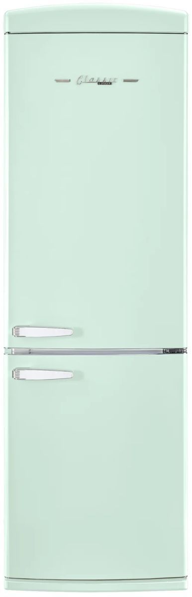Unique® Appliances Classic Retro 24" 11.7 Cu. Ft. Summer Mint Green Counter Depth Bottom Freezer Refrigerator-0