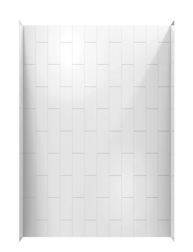 American Standard Aspirations™ White 48" x 36" Vertical Tile Shower Wall Set-1