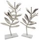 A & B Home 2-Piece Silver Decorative Statues Set-1