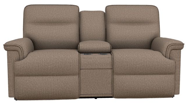 La-Z-Boy® Jay Mushroom Manual Reclining Loveseat with Console-1