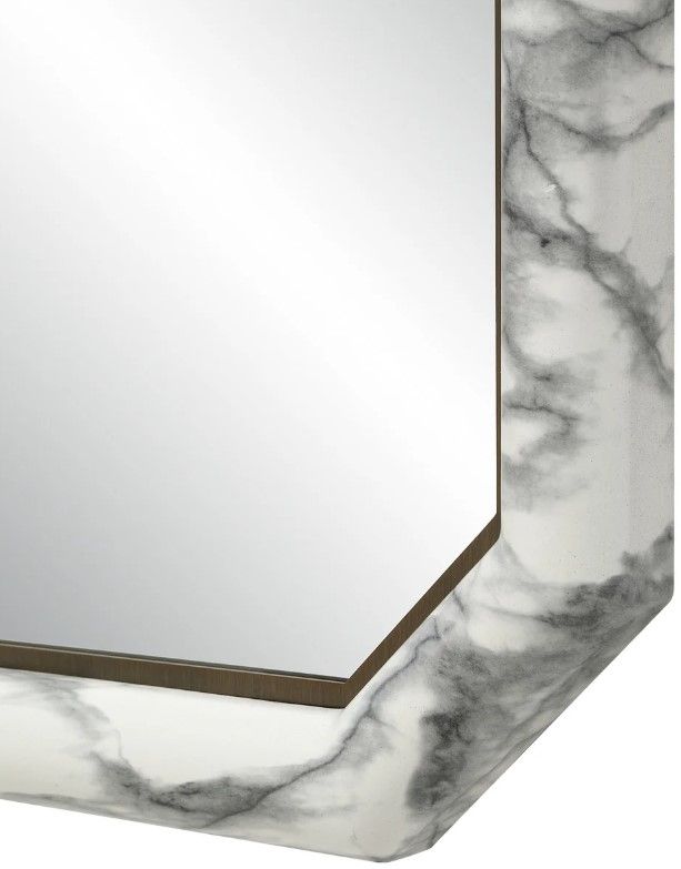 Renwil® Venus White Marble Accent Mirror-4