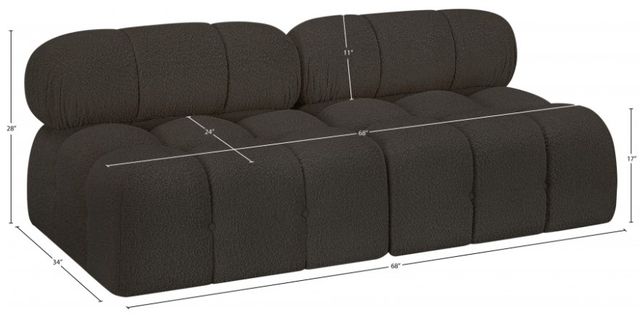 Meridian Furniture Ames Brown 68" Modular Sofa-4