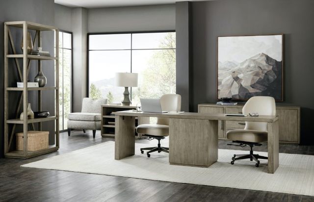 Hooker® Furniture Linville Falls Mink 96" Desk with Center Small File-1