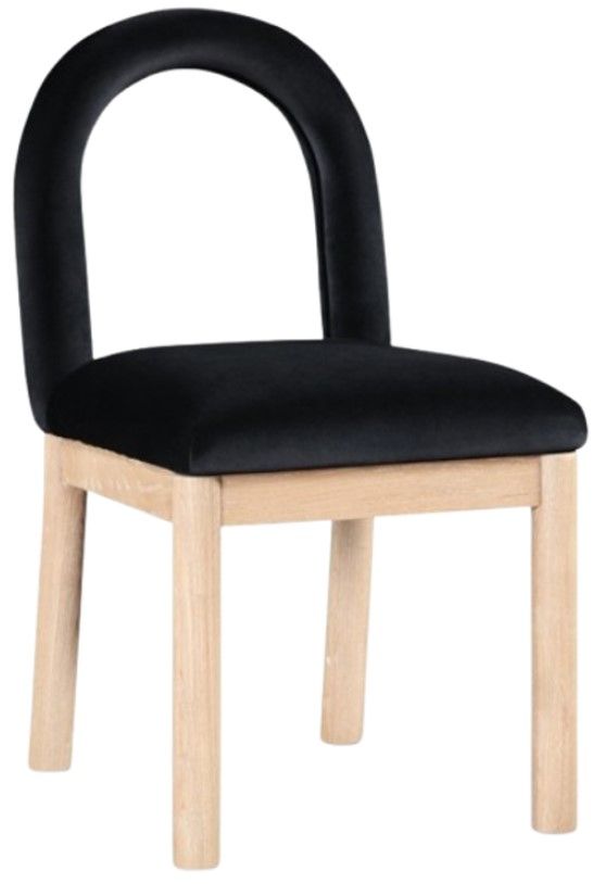 Meridian Furniture Conrad Black/Natural Upholstered Dining Chair-0