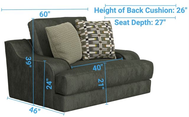 Jackson Furniture Olympus Ireland Chair and a Half with Cuddler Cushion-2