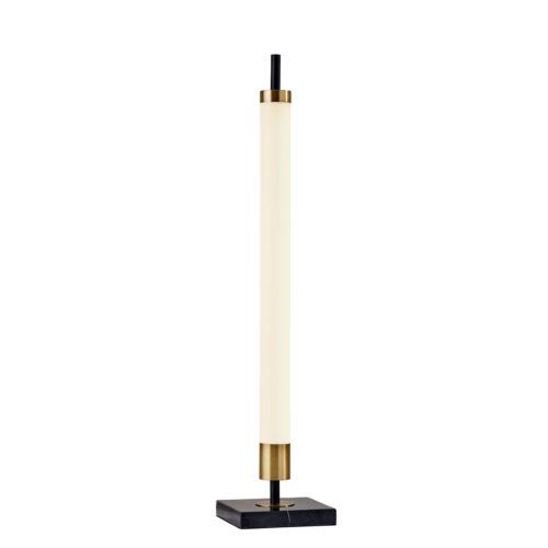 Adesso® Piper Black and Antique Brass LED Table Lamp-0