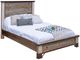 International Furniture Direct Antique Brown Queen Panel Bed-0
