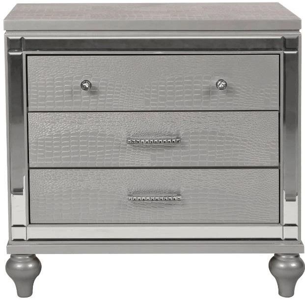 New Classic® Home Furnishings Valentino Silver Nightstand-2