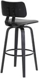 Armen Living Pico Gray/Black Swivel Counter Stool-3