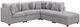 Coaster® Cambria 5-Piece Gray Modular Sectional with Ottoman-0