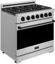 Thor Kitchen® Gordon Ramsay 36" Stainless Steel/Black Freestanding Pro Style Gas Range-2