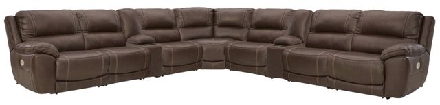 Signature Design by Ashley® Dunleith 9-Piece Chocolate Power Reclining Curved Sectional-0