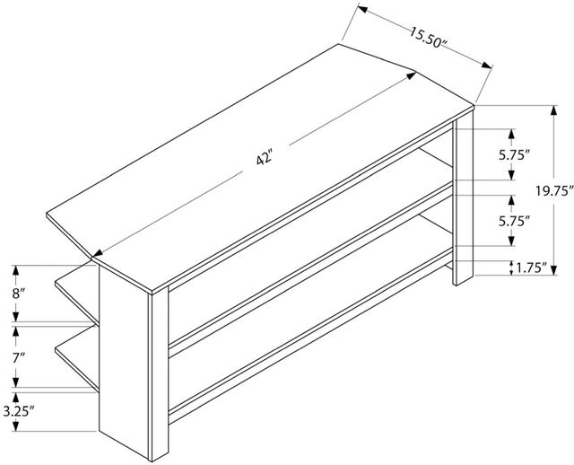 Monarch Specialties Inc. Grey Corner TV Stand-1