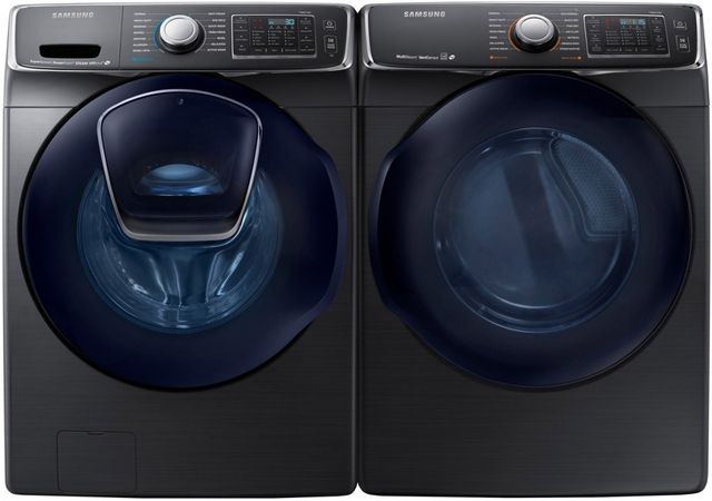 Samsung 7.5 Cu. Ft. Fingerprint Resistant Black Stainless Steel Front Load Gas Dryer-4