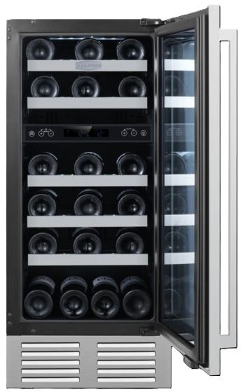 Marathon® 15" Stainless Steel Dual Zone Built-In Wine Cooler-2