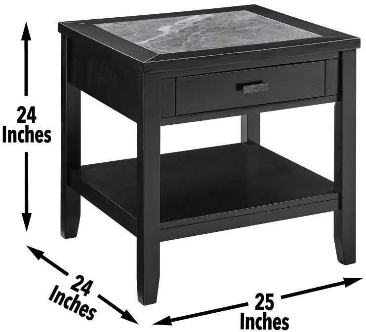 Steve Silver Garvine Stone Top End Table - Thumbnail 4