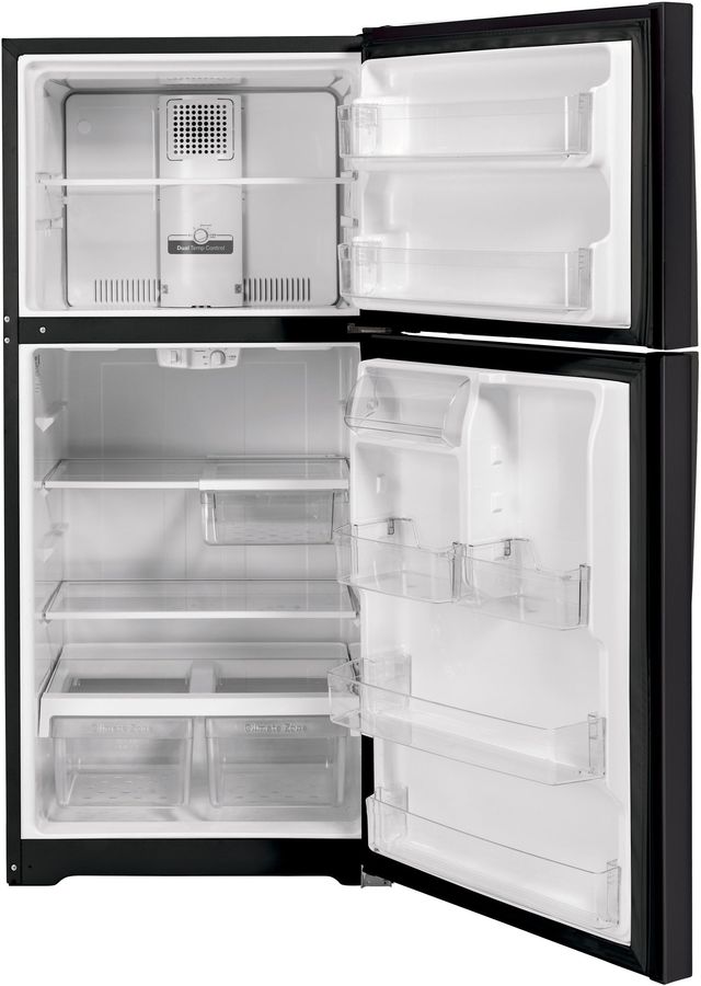 GE® 33 in. 21.9 Cu. Ft. Black Slate Top Freezer Refrigerator-1