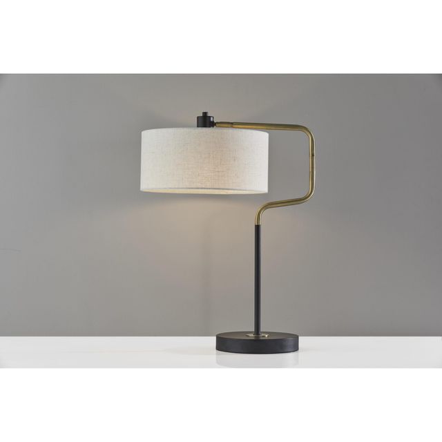 Adesso® Jacob Black and Antique Brass Table Lamp-1