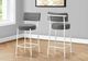 Monarch Specialties Inc. 2-Piece Grey/White 37" Upholstered Counter Height Barstools Set-1