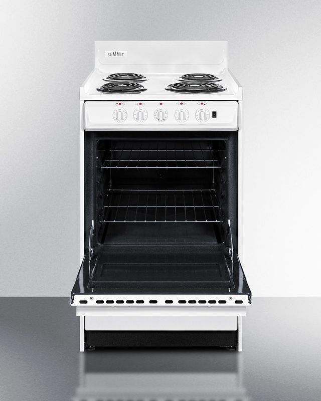 Summit® 20" White Freestanding Electric Range-1