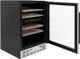 ZLINE Autograph Edition Monument 24" Stainless Steel Freestanding Wine Cooler with Matte Black Accents-3