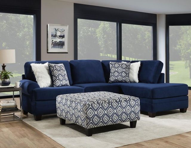 Albany Industries Groovy Navy Cocktail Ottoman-1