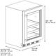 ZLINE Touchstone 24 " 5.2 Cu. Ft. Copper 151 Can Beverage Fridge with Hand Hammered Glass Door-2
