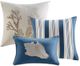 Olliix by Madison Park 7 Piece Blue California King Cape Cod Cotton Sateen Comforter Set-2
