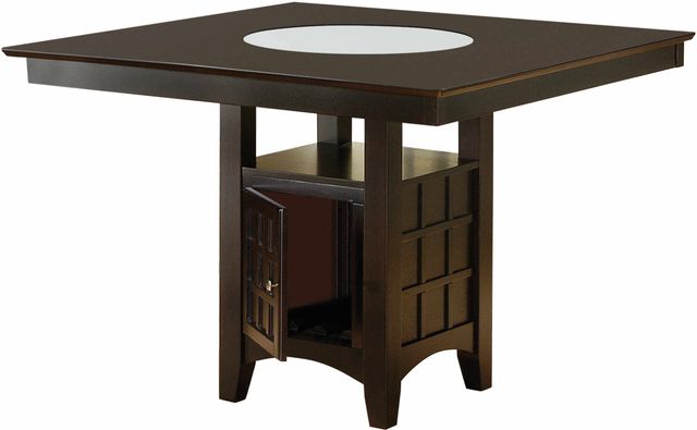 Coaster® Gabriel 7-Piece Beige Storage Counter Height Dining Set with Cappuccino Base-1