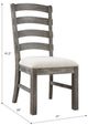 Emerald Home Paladin Piece Weathered Gray Dining Chair-2