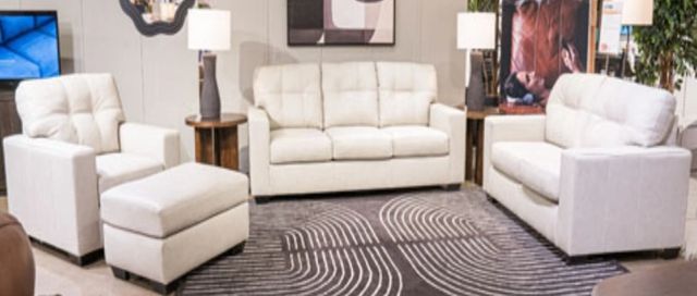 Signature Design by Ashley® Santorine Bone Ottoman-1