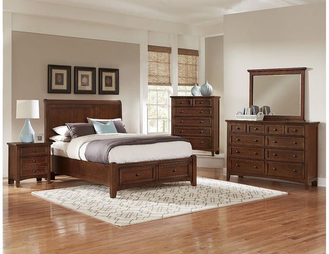 Vaughan-Bassett Bonanza Cherry Full Sleigh Headboard-2