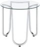 Coaster® Beller Round Tempered Glass Top End Table with Chrome Base-4
