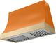 La Cornue Cornufé Marquee 44" Quintessential Orange Wall Mounted Range Hood with Brushed Brass Trim-0