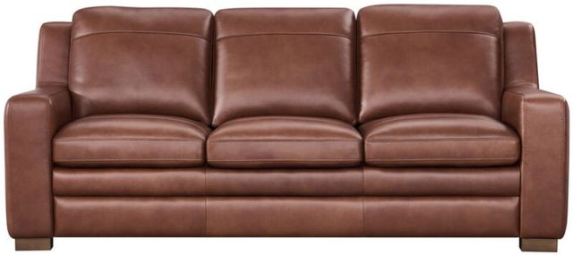 Leather Italia™ Georgetowne Finnley Brown Auburn Sofa-0