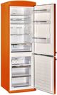Unique® Appliances Classic Retro 24" 11.7 Cu. Ft. Orange Creamsicle Counter Depth Bottom Freezer Refrigerator-2