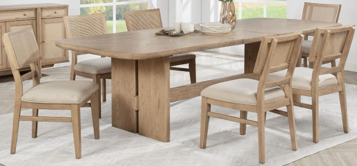 Coaster® Kailani 7-Piece Beige Dining Table Set | M & H