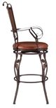 Powell® Beatrix Bronze/Rust Big And Tall Armed Bar Stool-4
